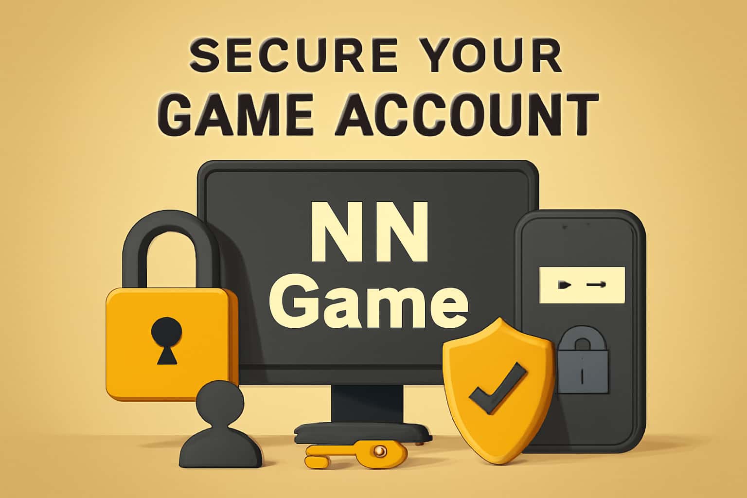 A visual representation of ensuring security measures for NN Game accounts.